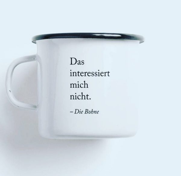 Tasse Emaille, mit verschiedenen Sprüchen – Bild 11