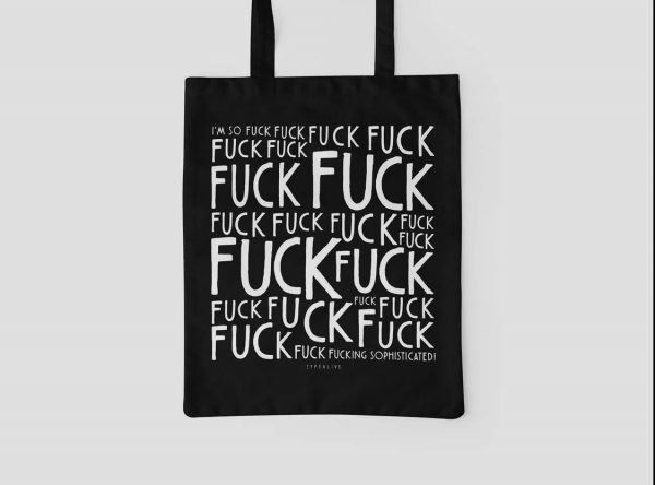 Baumwolltasche schwarz "FUCK"