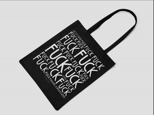 Baumwolltasche schwarz "FUCK" – Bild 2