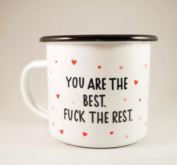 Tasse Emaille, mit verschiedenen Sprüchen – Bild 3
