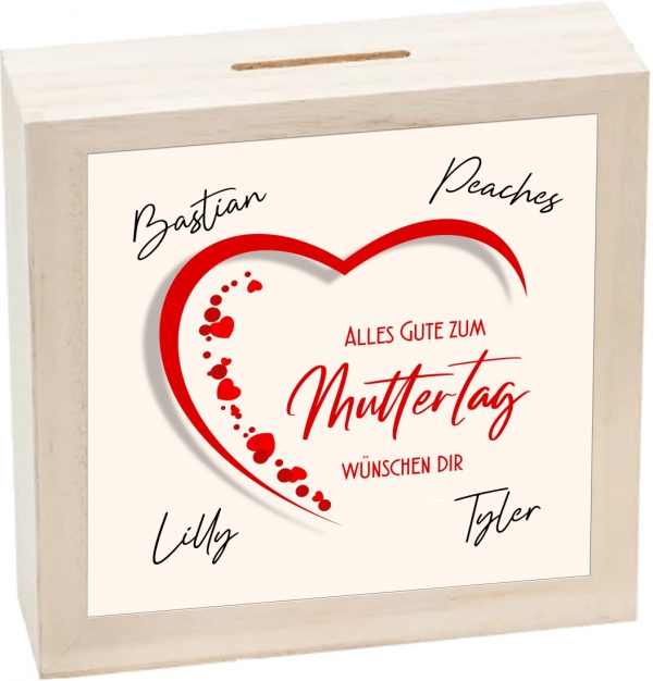 Spardose "Muttertag" Familie personalisiert – Bild 2