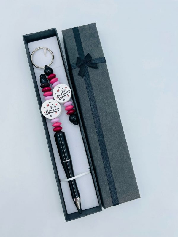 Kugelschreiber schwarz in Geschenkbox "Beste Hebamme"